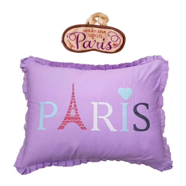 Paris Pillow Sham & Sleep Mask Set